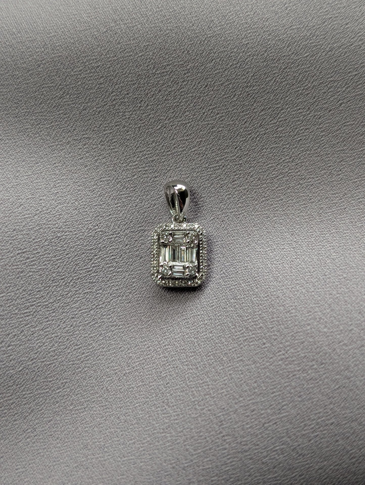 18k pendant diamantes