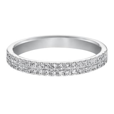 Argolla 2 lineas pavé