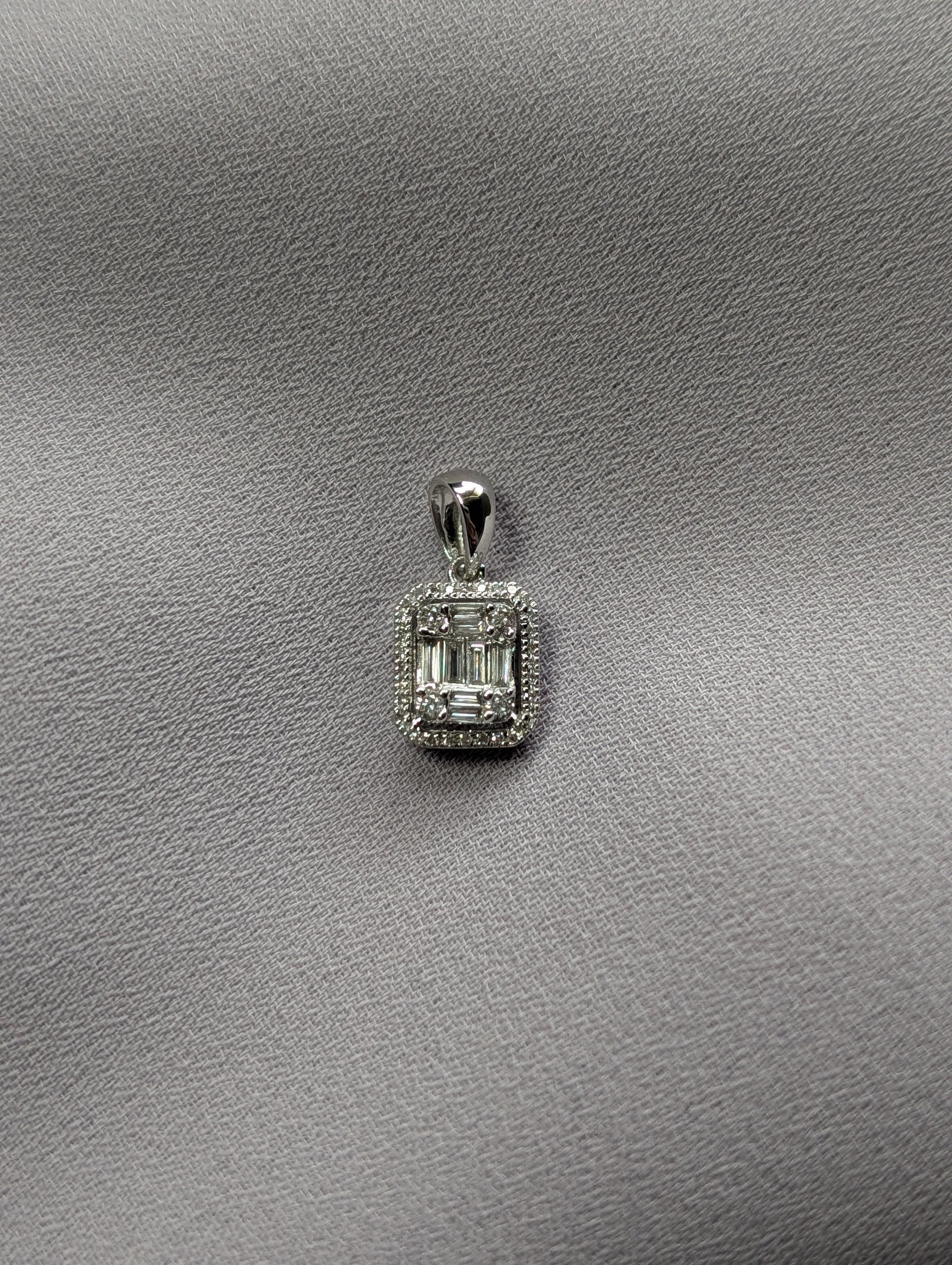 18k pendant diamantes