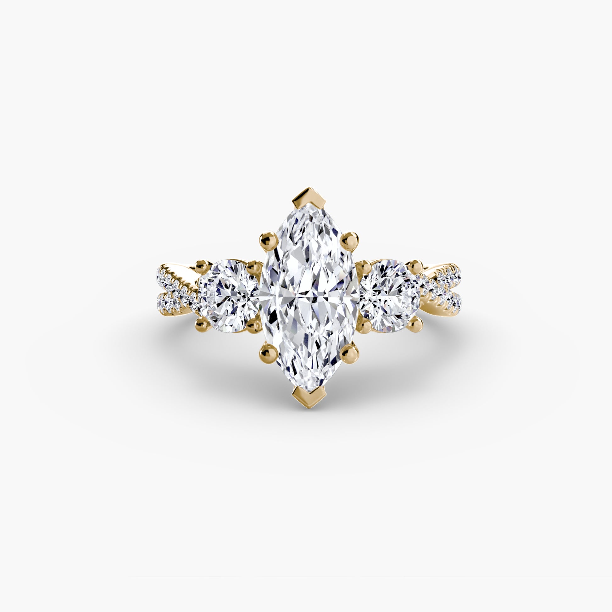 Three-Stone with Pavé Band 2