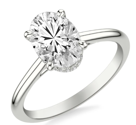 Solitario ovalado Halo